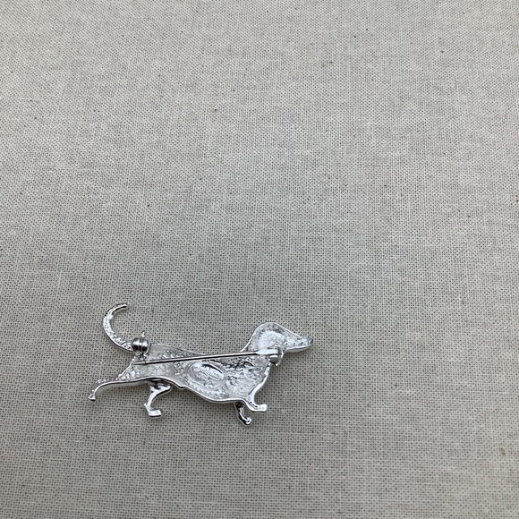 Vintage Sterling Silver Dachshund Dog Brooch - Picture 3 of 3